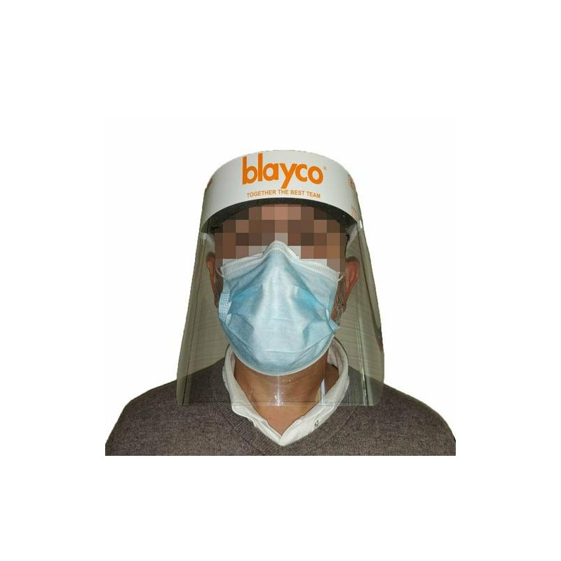 Viseira em plástico transparente para proteção facial tamanho único