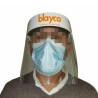 Viseira em plástico transparente para proteção facial tamanho único