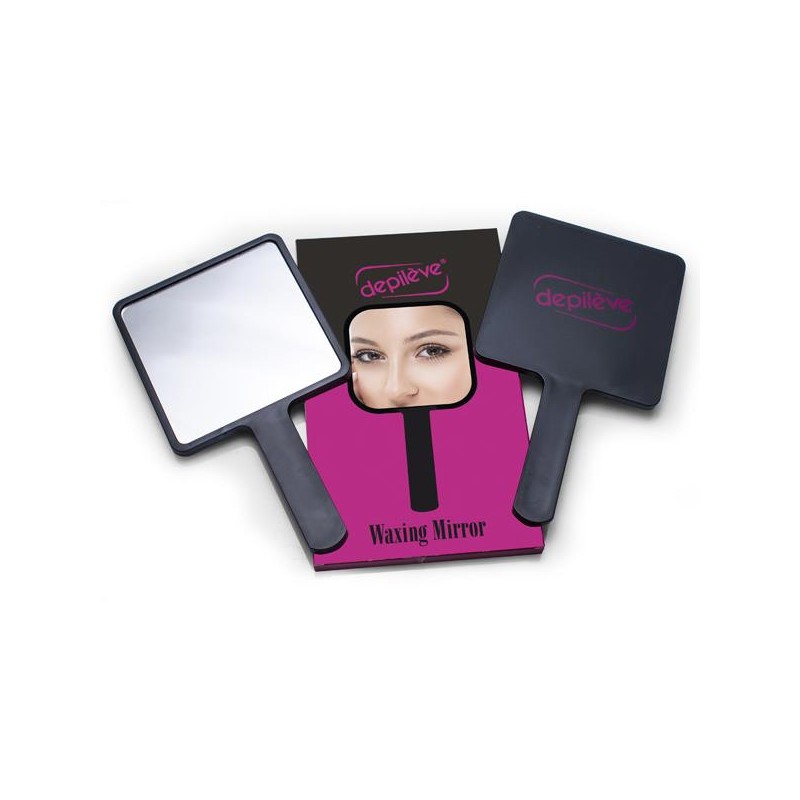 Espelho Depilève em preto com logo