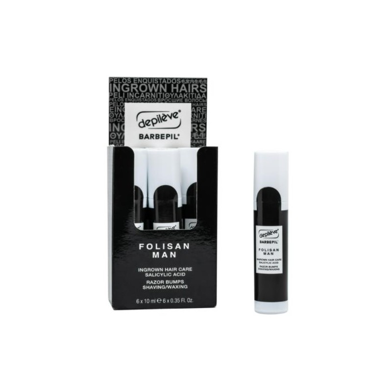 Roll-on Depilève com ácido salicílico pelos encravados para homem 6x10ml