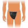 Tanga descartável para homem em polipropileno preto em bolsa 100un