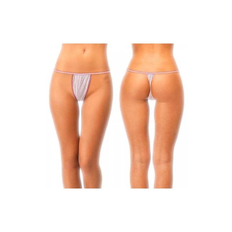 Tanga descartável mini em polipropileno branco da senhora caixa 100un