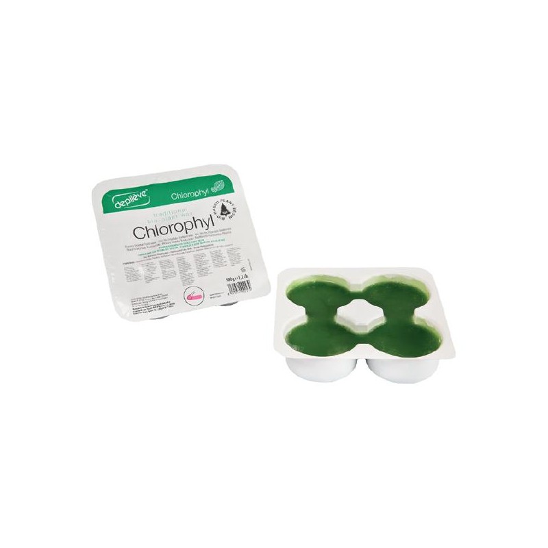 Cera quente tradicional Depilève em pastilhas Clorofila p/ depilação 1kg