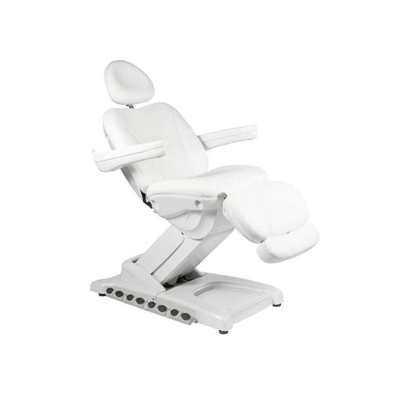 Marquesa elétrica SPA GIRTA NEXT, de 3 planos, estofo branco e 4 motores