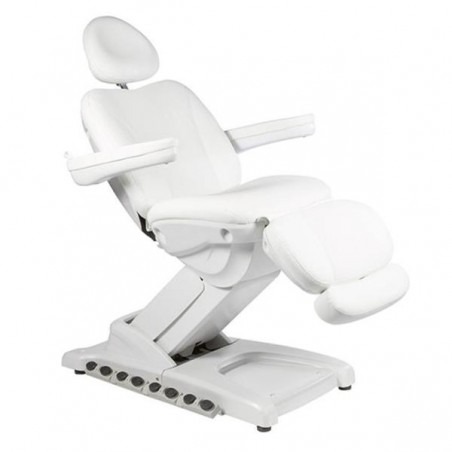 Marquesa elétrica SPA GIRTA NEXT, de 3 planos, estofo branco e 4 motores