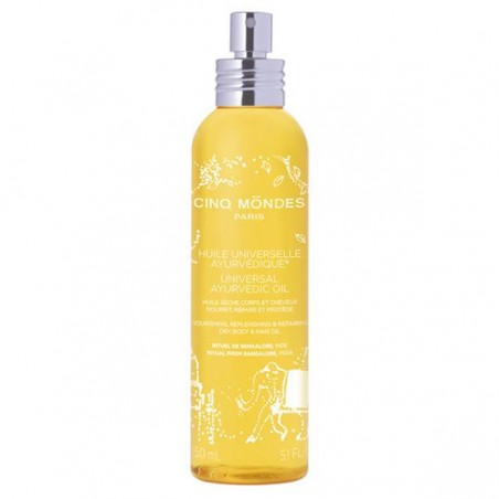 CINQ MONDES HUILE UNIVERSELLE AYURVÉDIQUE MASSAGEM 150ML