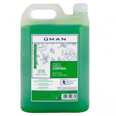 Gel puro Üman de ação hidratante profunda com Aloé vera garrafão 5L