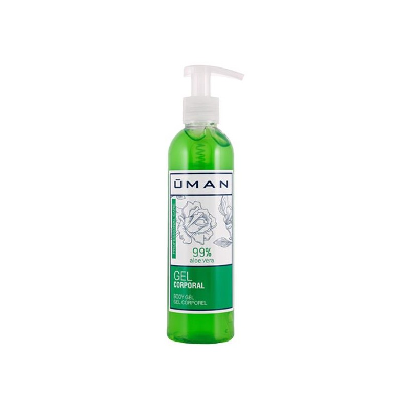 Gel puro Üman de ação hidratante profunda com Aloé vera garrafa 250ml