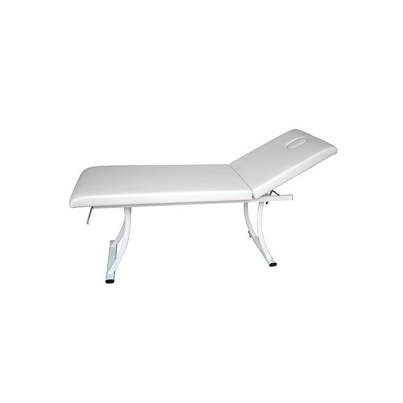 Marquesa metálica fixa MULIP, de 2 planos e estofo branco,