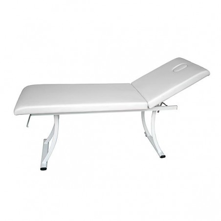 Marquesa metálica fixa MULIP, de 2 planos e estofo branco,