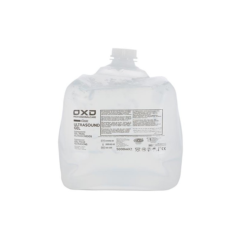 Gel OXD transparente diagnóstico e terapia ultrassons garrafão macio 5L