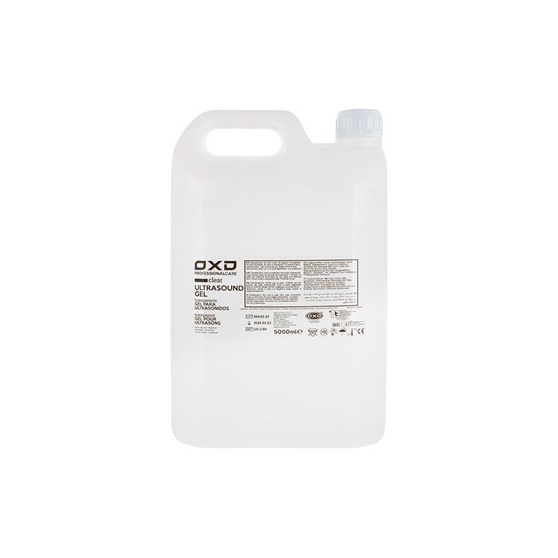 Gel OXD transparente diagnóstico e terapia ultrassons garrafão rijo 5L