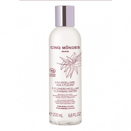 CINQ MONDES Eau Micellaire Aux 5 Fleurs 200ml