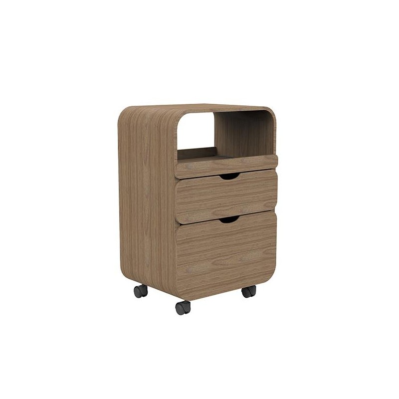 Móvel de apoio rodado THUL Silver Fox, madeira natural, 41.5x54.5x88.5cm
