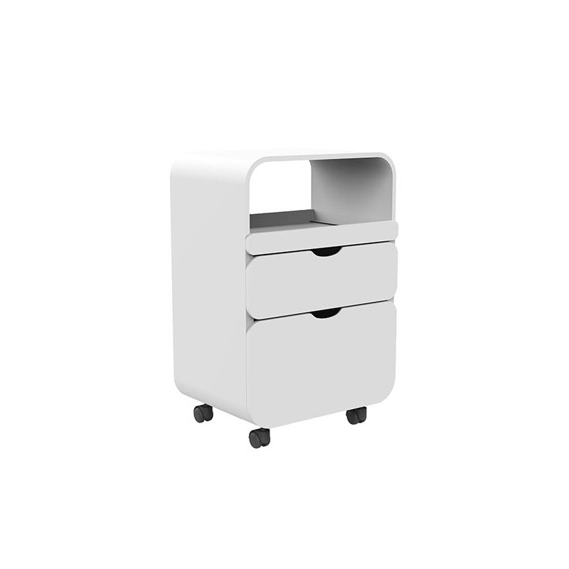 Móvel de apoio rodado THUL Silver Fox, madeira branca, 41,5x54,5x88,5cm