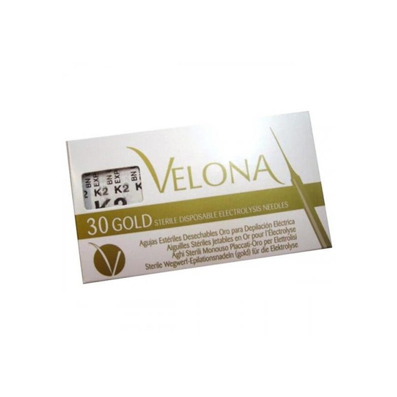 Agulhas Velona K2 esterilizadas descartáveis para eletrólise caixa 30un