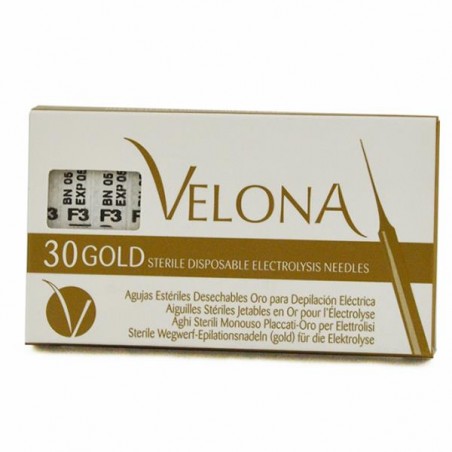 Agulhas Velona F3 esterilizadas isoladas para eletrólise caixa 30un