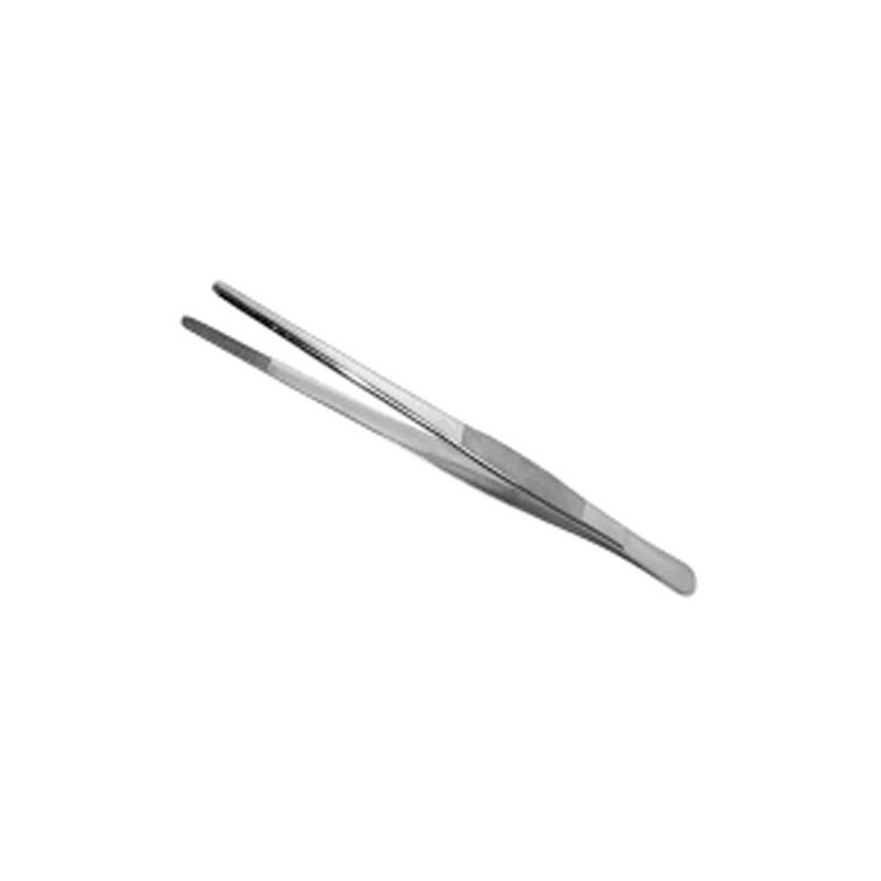 Pinça ergonómica com pontas estreitas oblíquas cor prateada