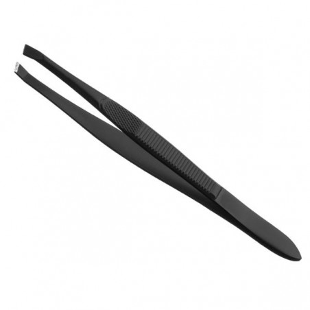 Pinça ergonómica com pontas estreitas oblíquas cor preta