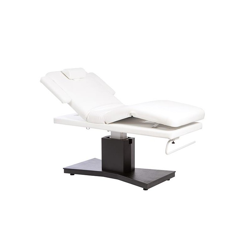 Marquesa elétrica BERE, de 2 planos, estofo branco e orifício facial