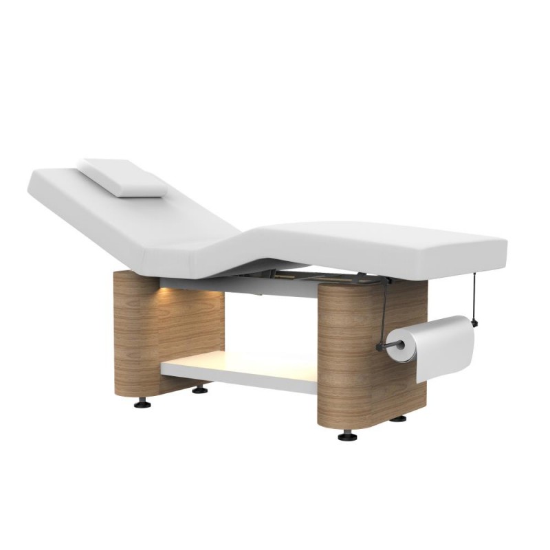 Marquesa-cadeira observação elétrica SELEN, de 3 planos e estofo branco