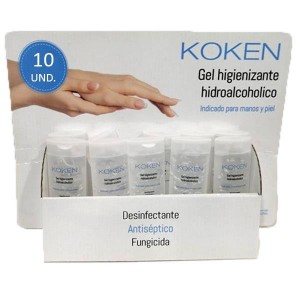 Gel desinfetante para mãos...