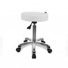 Banco rodado branco OPAL sem encosto e com elevação a gás, 34x55.5-75cm