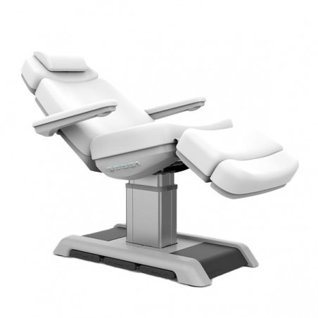 Marquesa e cadeira elétrica QUAR Silver Fox, de estofo branco