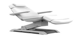 Marquesa e cadeira elétrica RUBY Silver Fox, com estofo branco e apoios