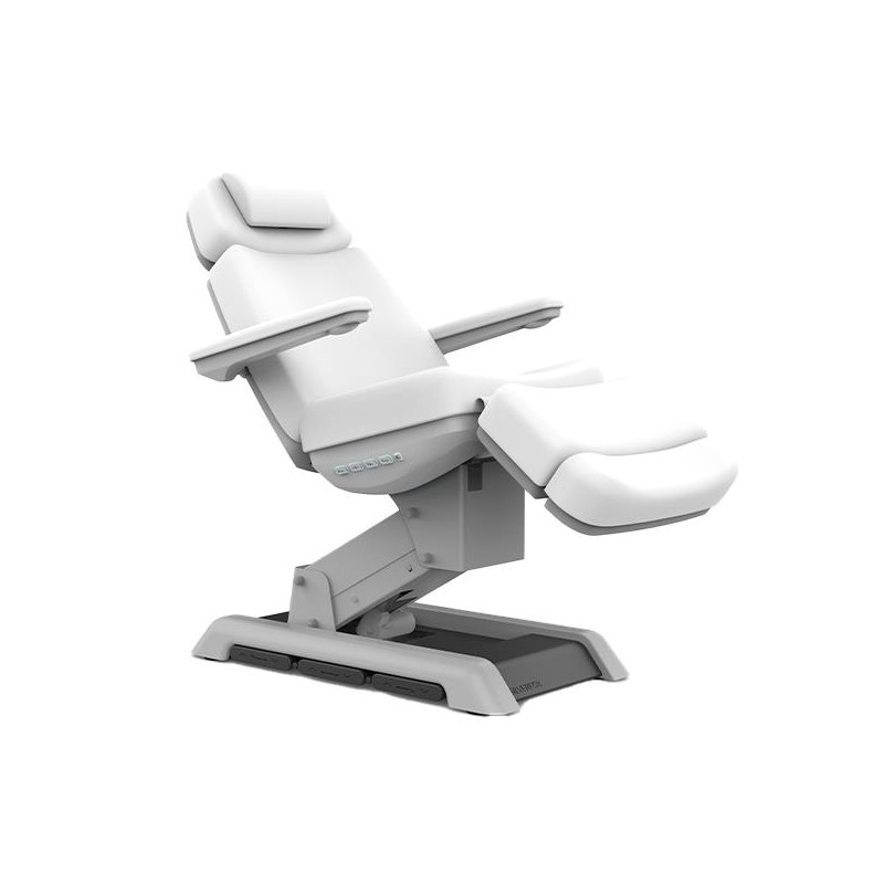 Marquesa e cadeira elétrica RUBY Silver Fox, com estofo branco e apoios