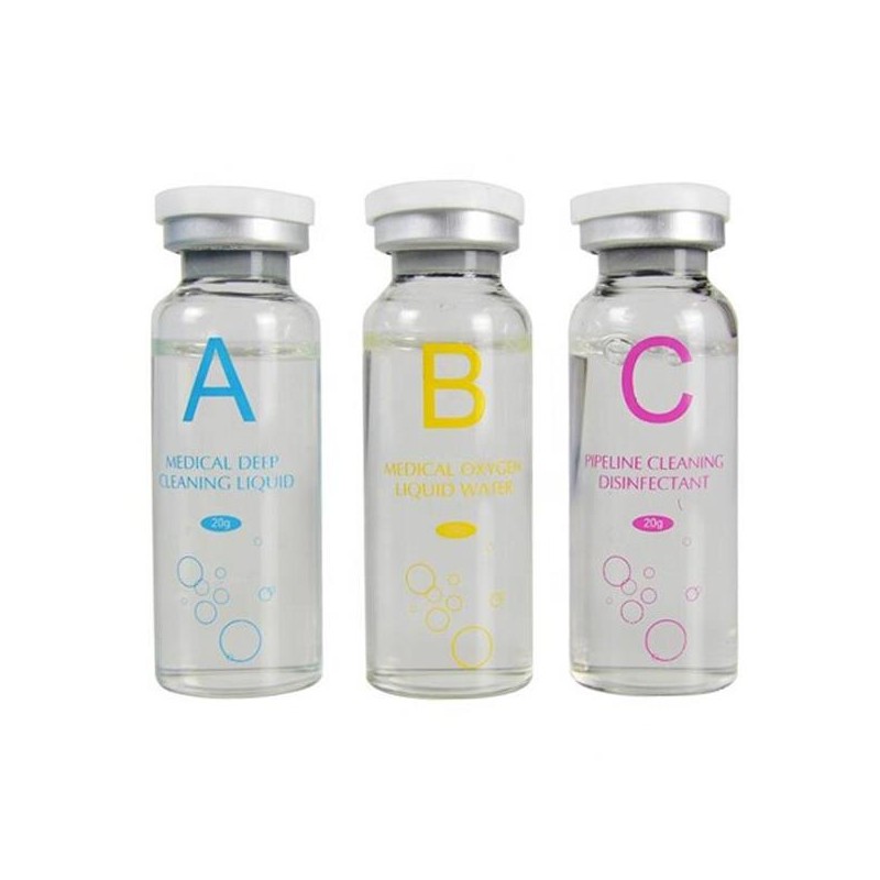 Kit de soluções A+B+C com hidrogénio para hidra-dermabrasão