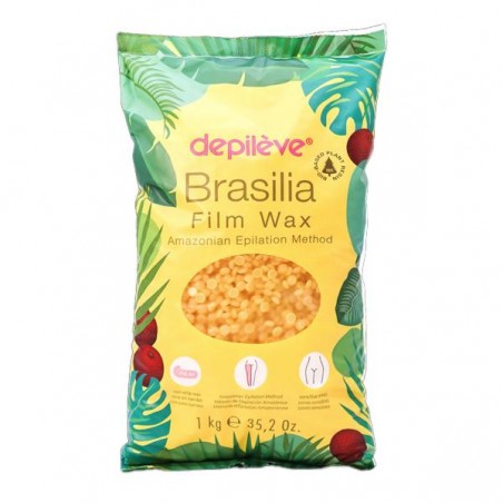 Cera Depilève quente em pérolas com cana-de-açúcar Brasilia 1kg