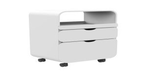 Móvel de apoio rodado THUL Silver Fox wengue 2 gavetas, 41,5x54,5x88,5cm