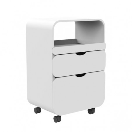 Móvel de apoio rodado THUL Silver Fox wengue 2 gavetas, 41,5x54,5x88,5cm