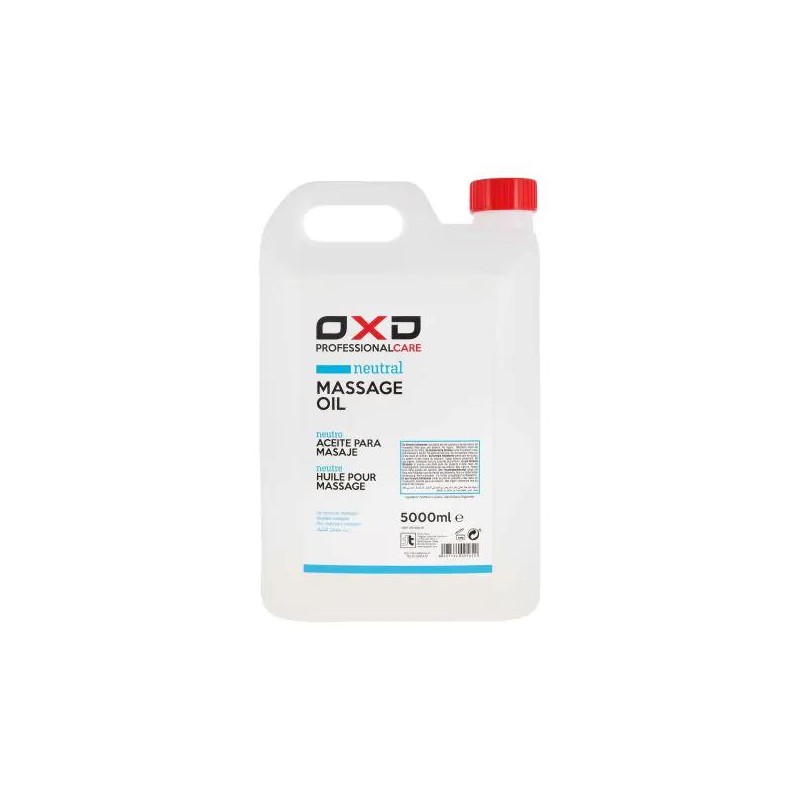 Óleo OXD neutro base mineral para massagem profissional garrafão 5L